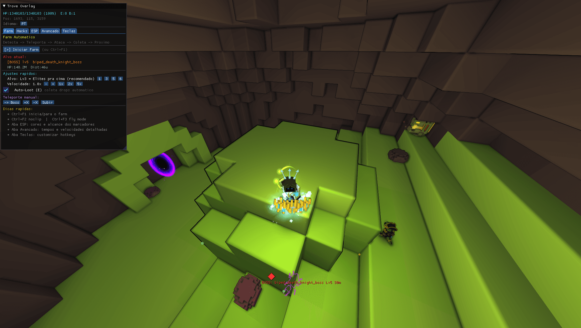 Auto-farm in a dungeon